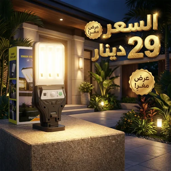 إضاءة شمسية ذكية بحساس حركة Lampe Solaire Capteur Pro