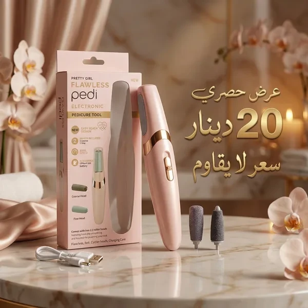 جهاز باديكير كهربائي للعناية وتنعيم القدمين Flawless Pedi Care Pro