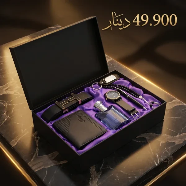 طقم رجالي فاخر باللون الأسود لإطلالة راقية ومميزة Coffret Black Gentleman Premium